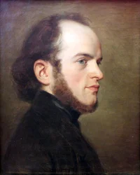 Portrét Adolpha Menzela v mladších dobách